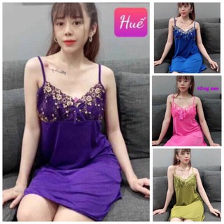 Đầm mặc nhà đầm ngủ nâng ngực mặc nhà mát co giãn 4 chiều