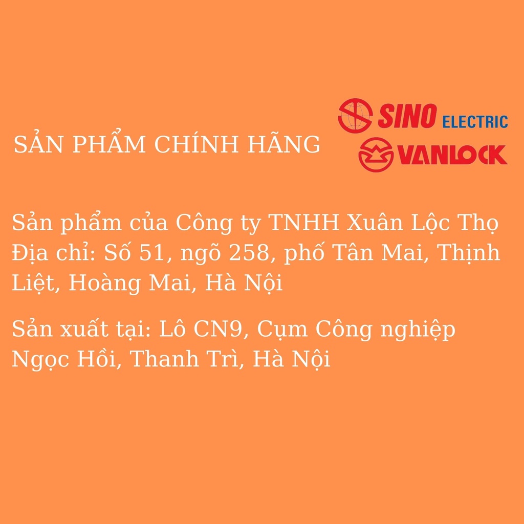 Mặt 1 ổ cắm 1 công tắc hoặc 2 công tắc SINO VANLOCK chính hãng