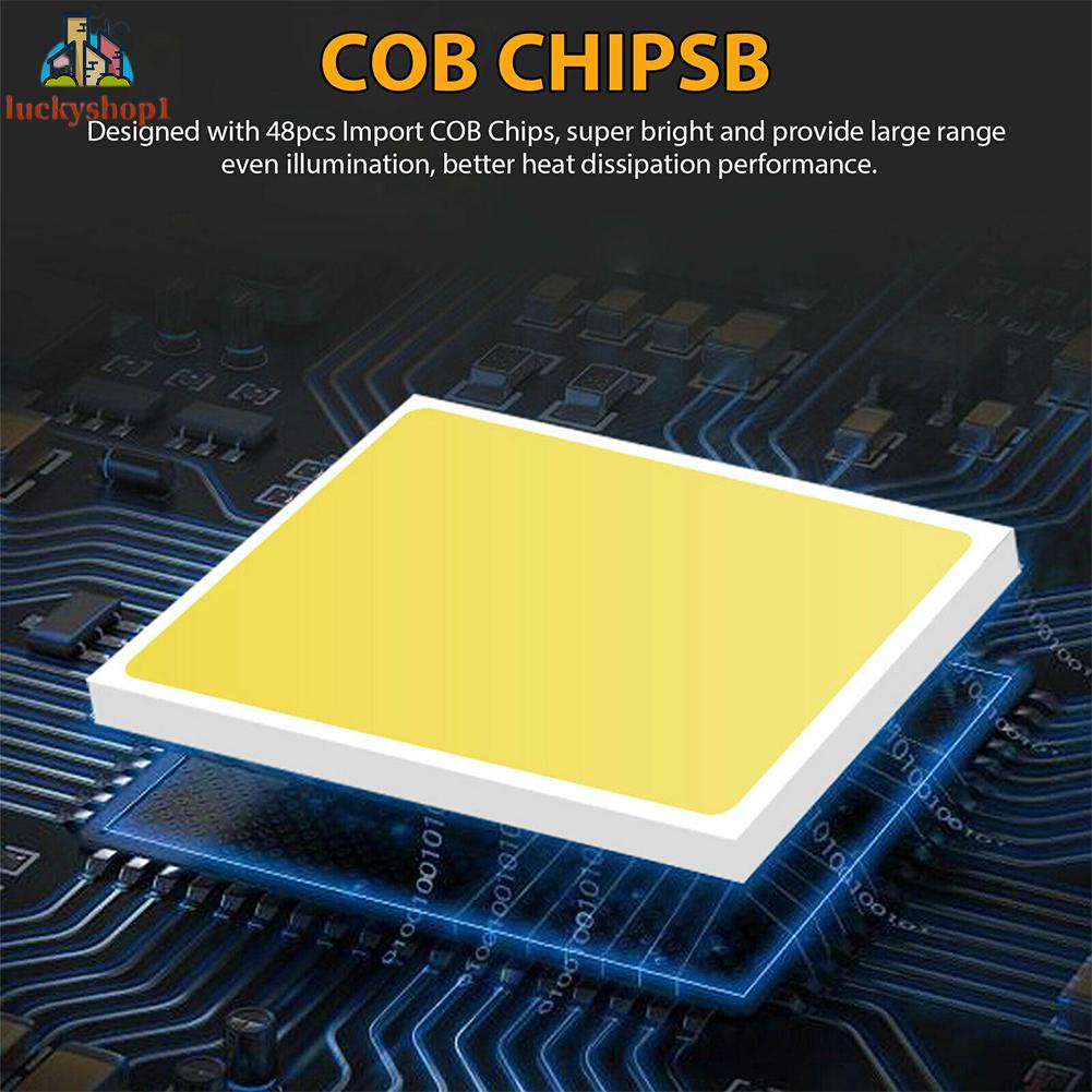 Set 10 Đèn LED 48SMD COB Ánh Sáng Trắng Gắn Trần Xe Ô Tô