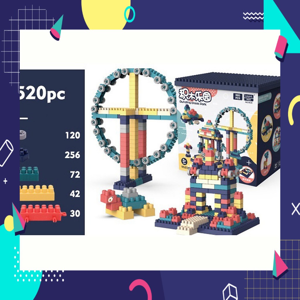 XẾP HÌNH CHO BÉ BỘ LEGO XẾP HÌNH 520 CHI TIẾT CHO BÉ [TRÒ CHƠI TRÍ TUỆ] (HOT)