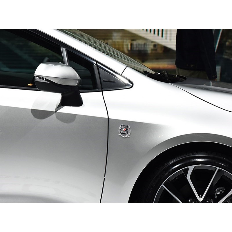 Set 2 logo Kim Loại 3D Dán Xe Toyota TRD