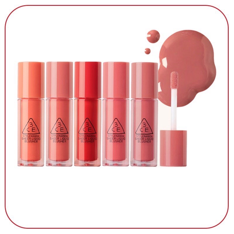 Má Hồng Dạng Kem Bền Màu, Lâu Trôi 3CE Sheer Liquid Blusher 3g