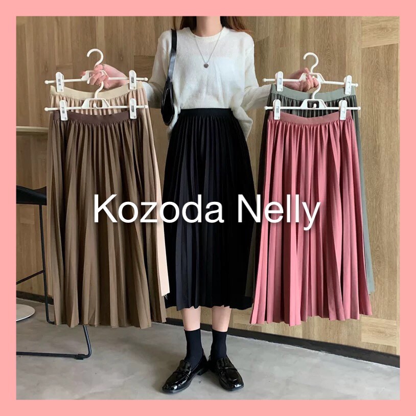 Chân váy xếp ly dáng dài hàng quảng châu chất đẹp kozoda cv1