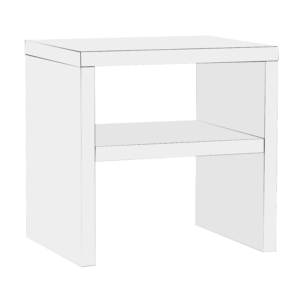 Tủ đầu giường | JYSK Hagendrup | gỗ công nghiệp | trắng | 50x39x50cm