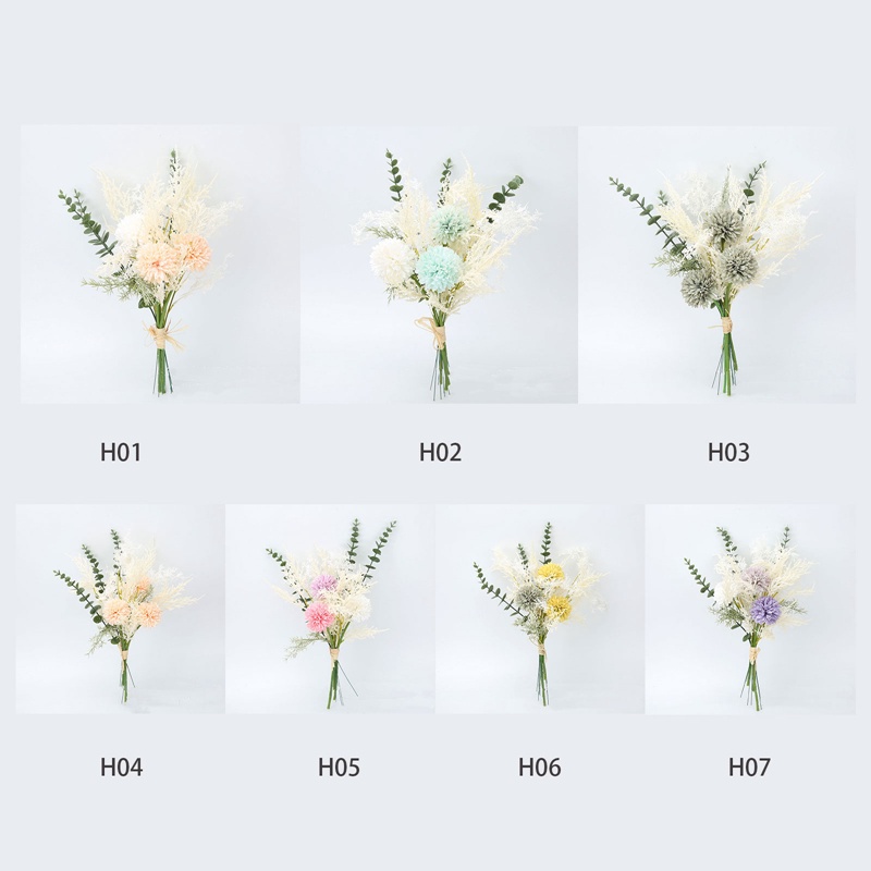 Hoa cẩm tú cầu giả vải lụa kèm chậu hoa và hộp quà nhiều màu tùy chọn dùng để tự làm vật trang trí bàn tiệc cưới cho nữ