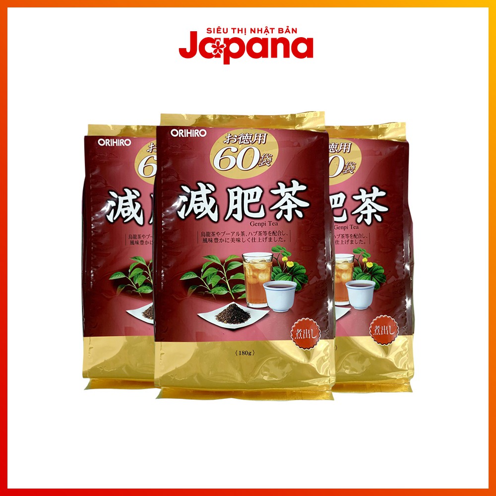 Combo 3 gói trà hỗ trợ giảm mỡ bụng Orihiro Genpi Tea