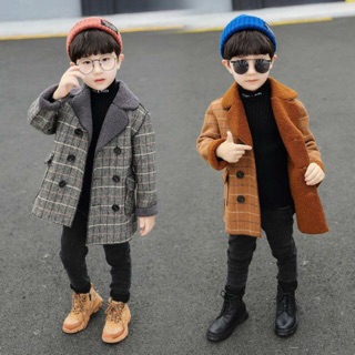 Măng tô dạ cao cấp cho bé trai - Form cực đẹp [Kèm ảnh thật]