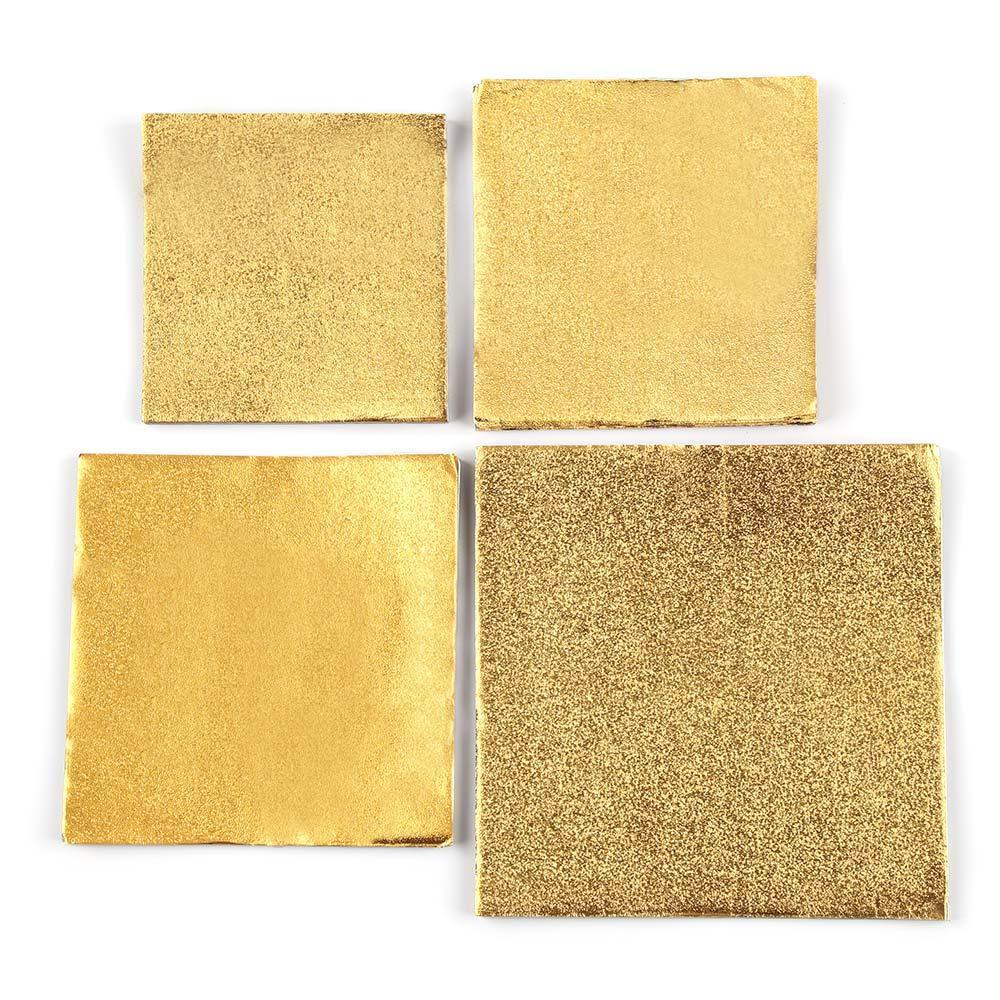 Set 100 Lá Nhôm Mạ Vàng Dùng Để Làm Bánh Kẹo DIY