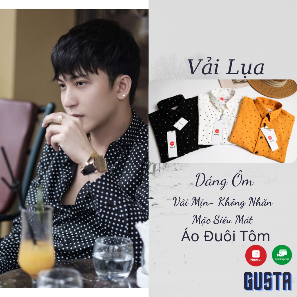 Áo Sơ Mi Nam Chấm Bi Tay Dài Hàn Quốc- Áo Sơ Mi Họa Tiết Hàng Hiệu Gusta-SM3 | BigBuy360 - bigbuy360.vn