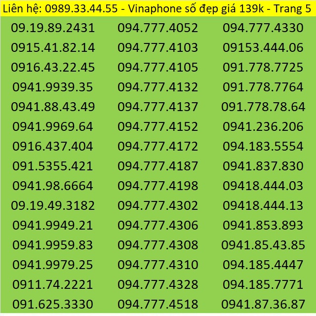 Sim số Vinaphone giá rẻ