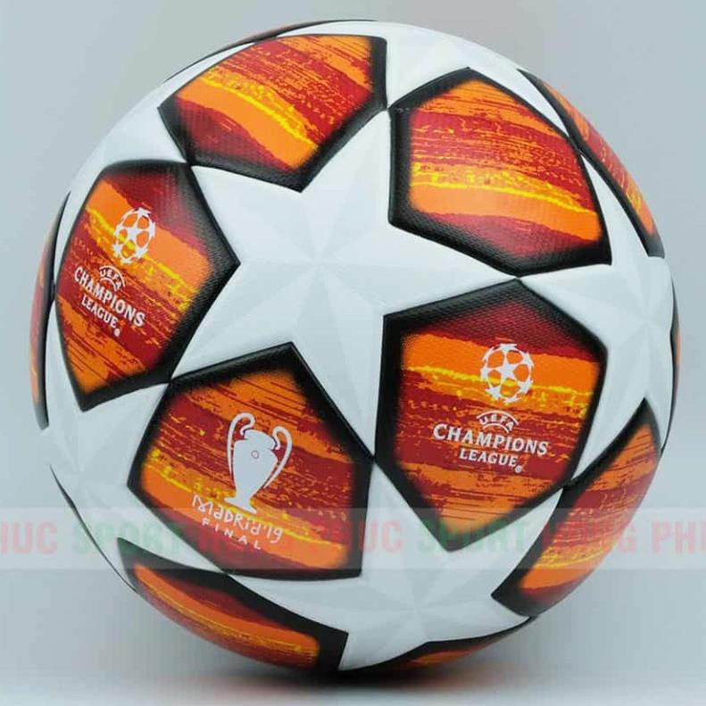 BÓNG ĐÁ UEFA CHAMPIONS LEAGUE 2019 ĐỦ MÀU SIZE SỐ 5 ( BÓNG ĐÚC ) Tặng kim bơm  ་