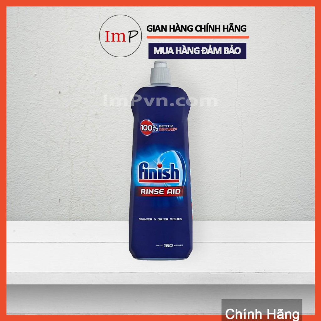 Combo Viên rửa bát Finish Hộp All in one 100 viên, Muối 1.2kg, Nước làm bóng 800ml