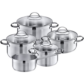 Hàng đức xách tay bộ nồi silit achat 5 món, nắp thủy tinh. giá siêu tốt