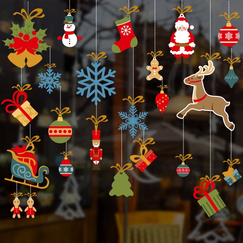 Tranh Decal Dán Kính Trang Trí Cây Thông Giáng Sinh Merry Christmas 06 DOKEY99