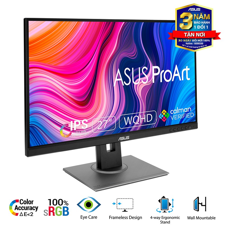 Màn hình Asus ProArt PA278QV (27inch/QHD/IPS/75Hz/5ms/350nits/HDMI+DP+MiniDP+DVI+USB+Audio) | BigBuy360 - bigbuy360.vn