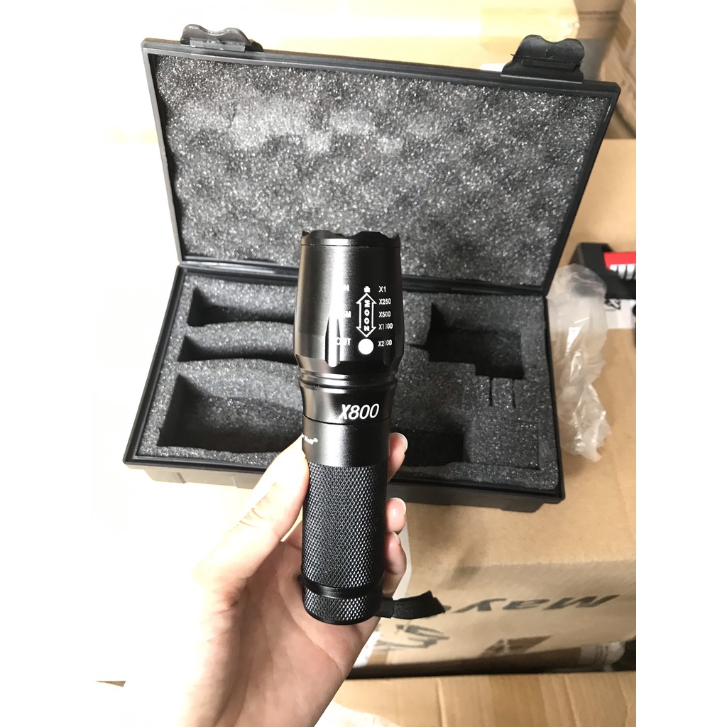 😍 Đèn pin siêu sáng, chống nước X800 chính hãng Mayor Wolf