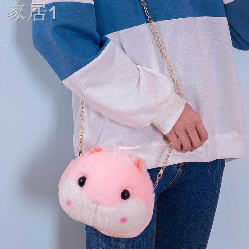 ❁Mới dễ thương túi nhỏ nhắn hamster đeo vai búp bê sang trọng cô gái ví tiền xu cho bé