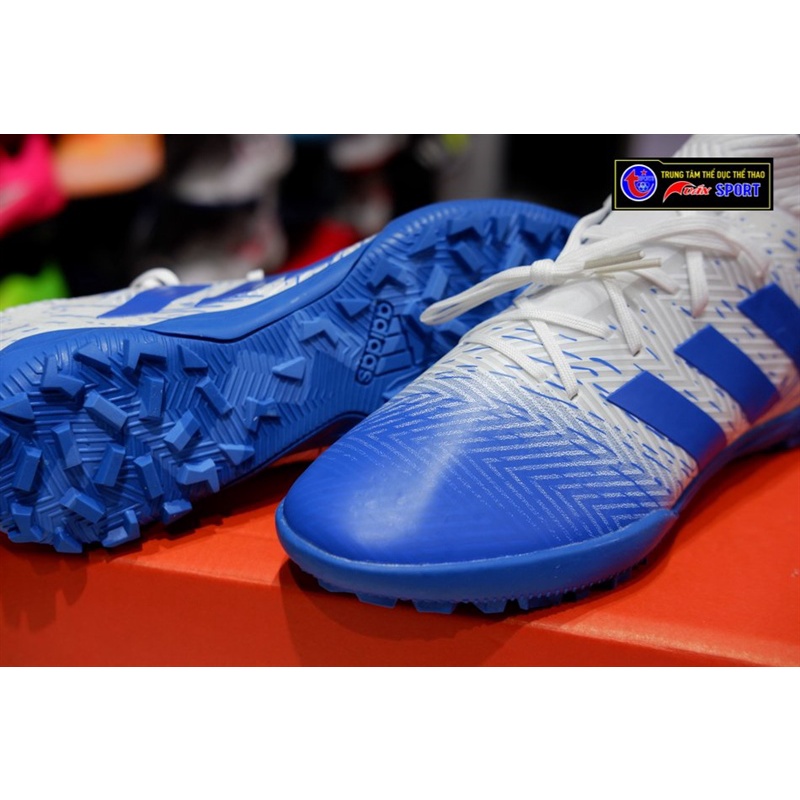 Giày đá bóng Nemeziz Messi Tango 18.3 - TRẮNG XANH(size39-45)
