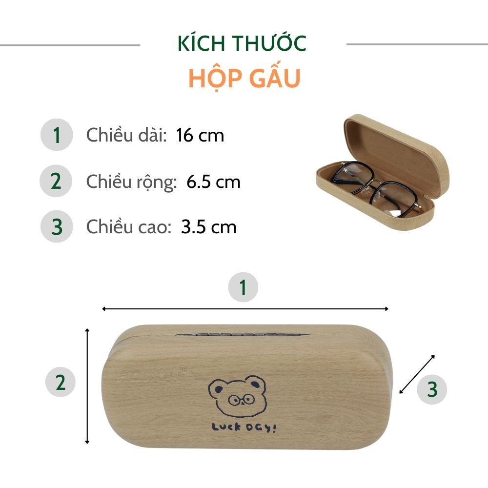 Hộp Đựng Kính Cao Cấp AORON Hoạ Tiết Vân Gỗ Làm Quà Tặng Giúp Bảo Quản Mắt Kính Chống Xước Phong Cách Retro