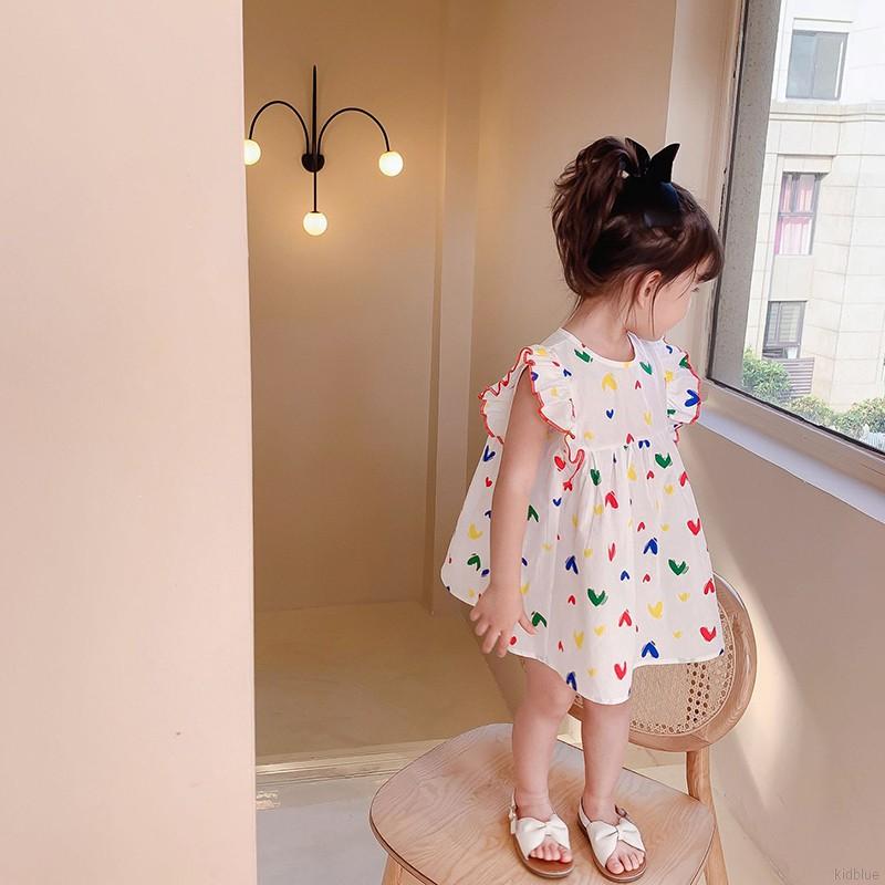 Đầm công chúa tay bèo phong cách Hàn Quốc dành cho trẻ em