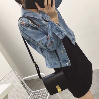 ÁO KHOÁC JEAN FORM RỘNG THÊU HOA