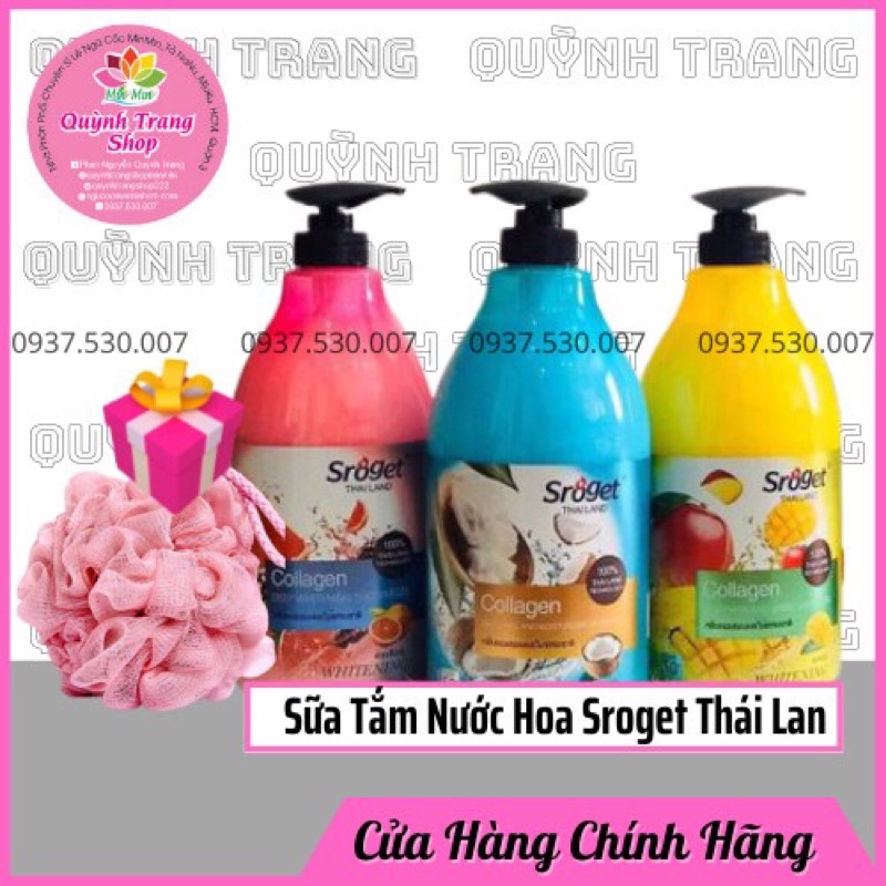 Sữa Tắm Sroget WHITENING THÁI LAN_Hương thơm nước hoa_lưu hương lâu.