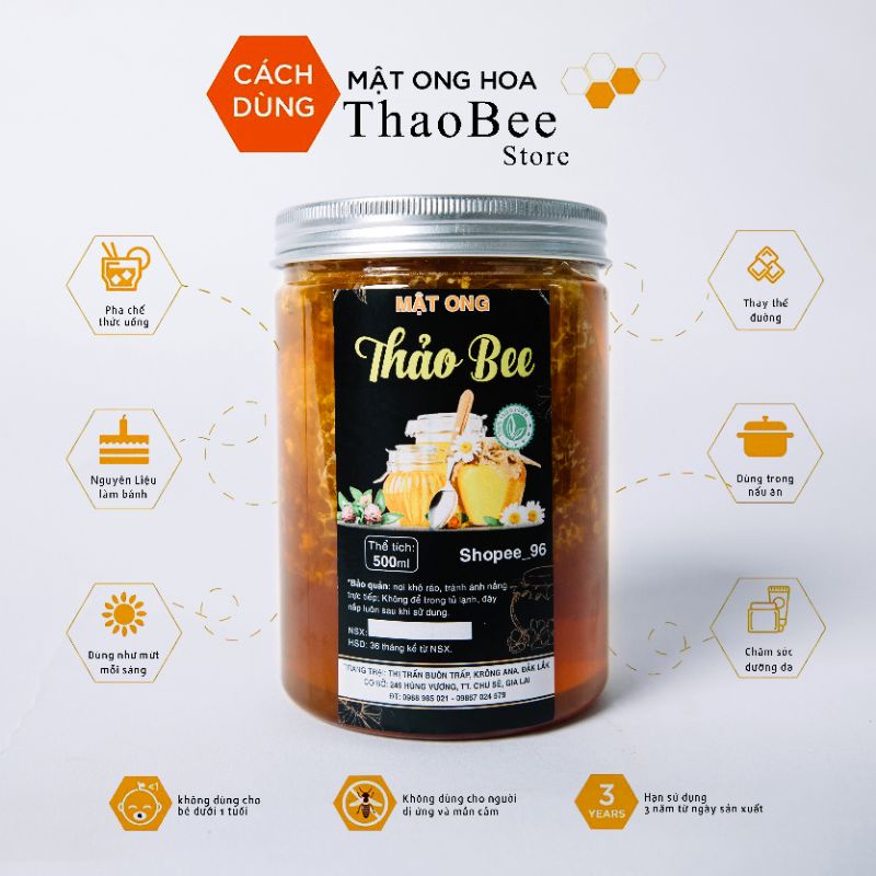 Mật ong bánh tổ 1kg Thảo Bee