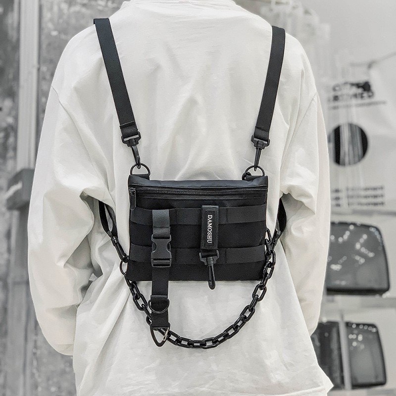 Túi đeo chéo mini bag nam, nũ mini , Balo dây xích cá tính phong cách unisex Hàn Quốc