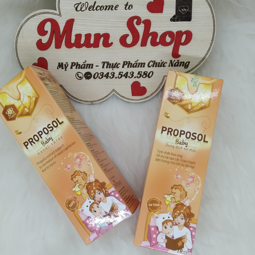 Dung dịch xịt mũi keo ong PROPOSOL Baby chai 70ml