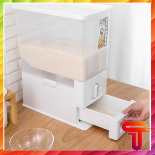 Thùng nhựa đựng gạo nhật 10kg nút vặn GDB00001 T3B5