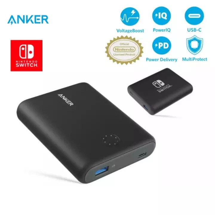 Pin dự phòng 13400mAh sạc nhanh PD 18w ANKER A1241 PowerCore Nintendo Switch Edition cho iPhone iPad Samsung Oppo Xiaomi