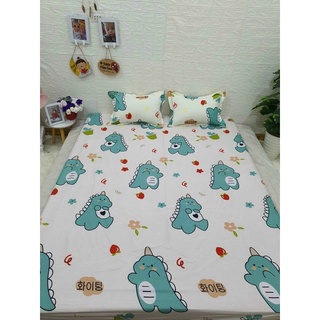 Update bộ Ga chun kèm 2 vỏ gối nằm Cotton poly giá rẻ