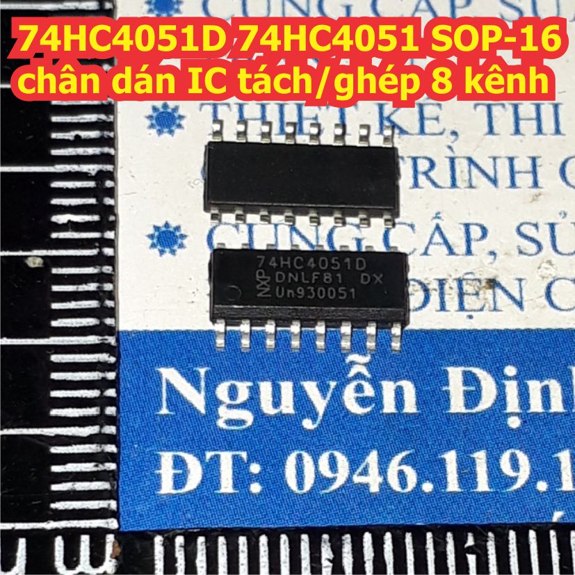 10 con 74HC4051D 74HC4051 HC4051 SOP-16 chân dán IC tách/ghép 8 kênh kde2081