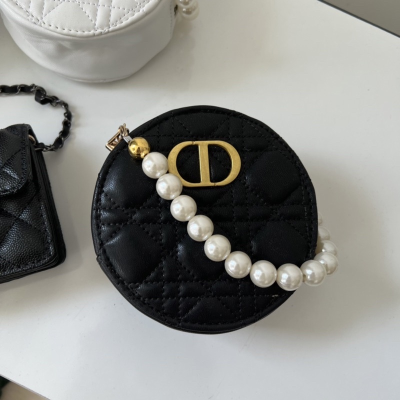 Túi Xách Mini Da Sần Dây Xích