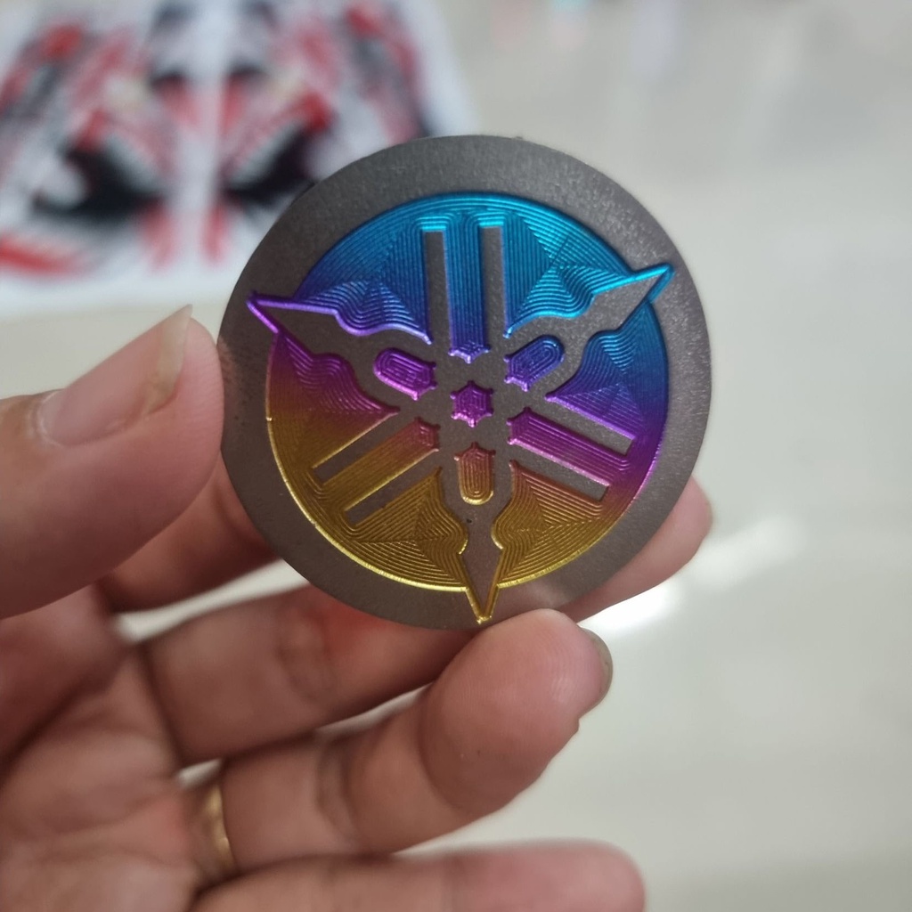 Tem Titan logo Yamaha Đường Kính 3cm, 4cm, 6cm Hình Tròn Có Sẵn Keo Dán