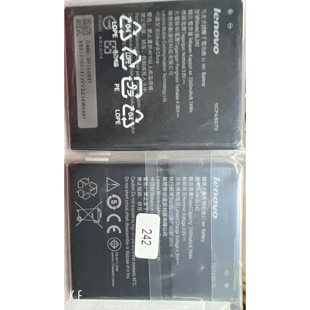 Pin Lenovo BL242 2300mAh Dùng Cho Lenovo A6000 / A6010 / A2020 / K10