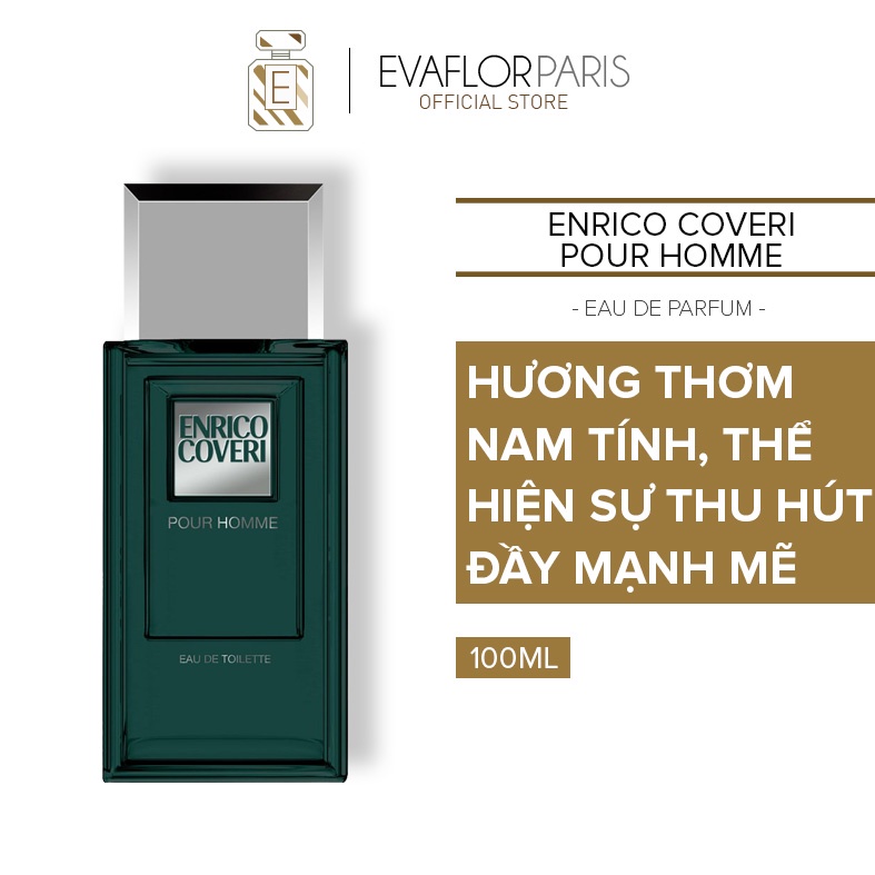 Nước hoa Pháp Evaflor Enrico Coveri Pour Homme nam tính (12ml, 50ml &amp; 100ml)