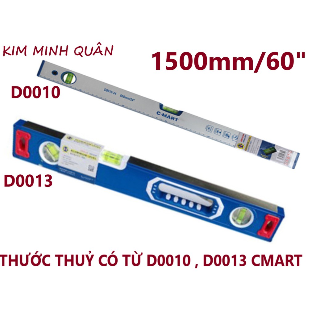 Thước Thuỷ Có Từ Cao Cấp 1500mm/60&quot; D0010-60 &amp; D0013-60 CMART