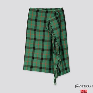 Chân váy dạ kẻ caro chữ A xinh xắn dòng Jwanderson thời trang của UNIQLO