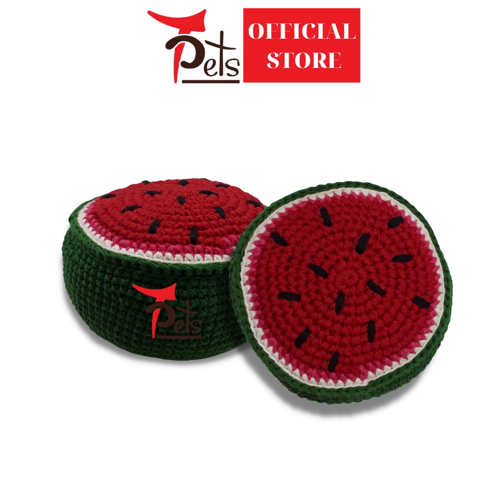 Đồ chơi cho chó hình dưa hấu đan len handmade size L thương hiệu TPets TP320