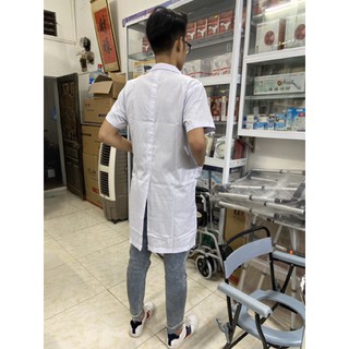 (Giảm sốc) Áo blouse bác sĩ dáng dài