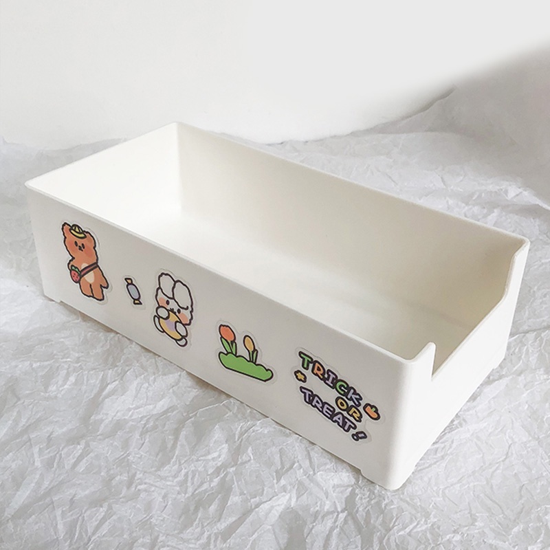 Hộp đựng dây cáp tai nghe để bàn màu trắng sức chứa lớn
