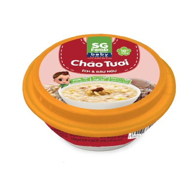 Cháo Tươi Baby Sài Gòn Food Combo 4 Chén Vị Cua Gấc, Ếch, Gà Thảo Mộc, Sò Điệp x 240g