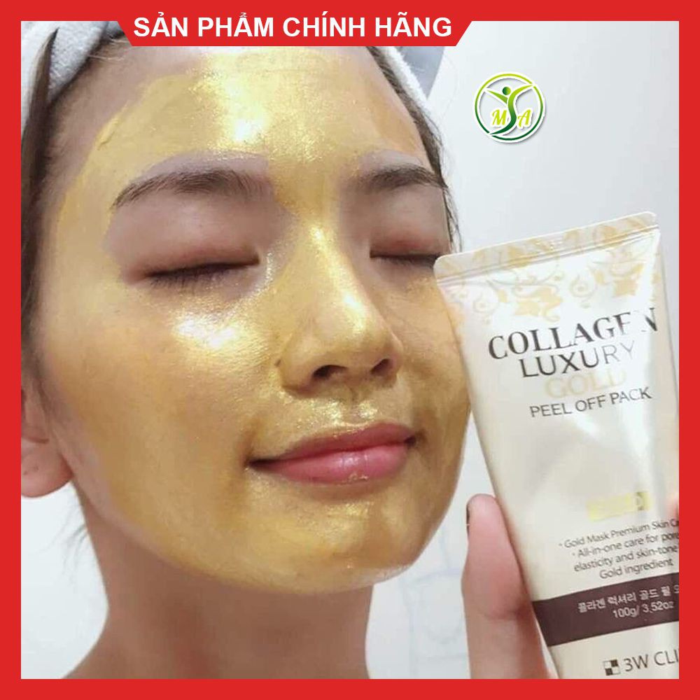 [CHÍNH HÃNG] Gel đắp mặt nạ tinh chất vàng 24k 3W Clinic Collagen Luxury Gold Peel off pack