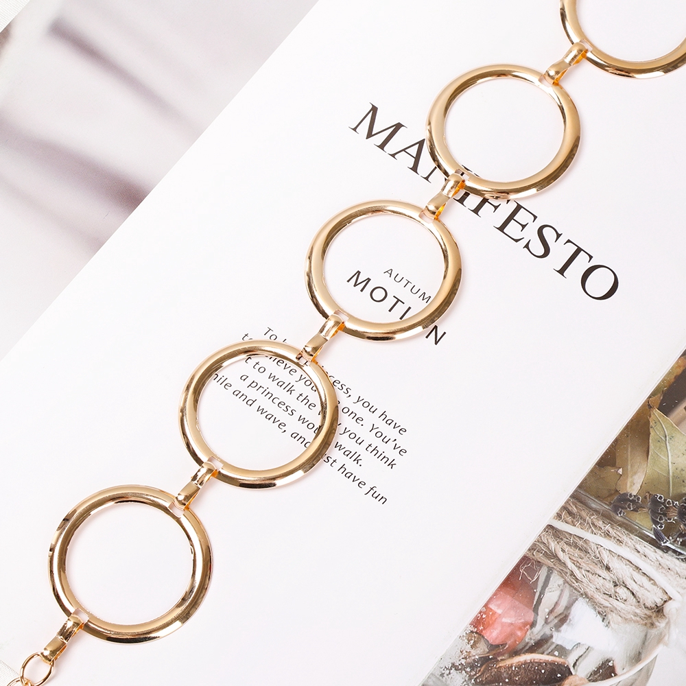 Dây Xích Đeo Thắt Lưng Móc Khoen Tròn Thời Trang Cho Nữ