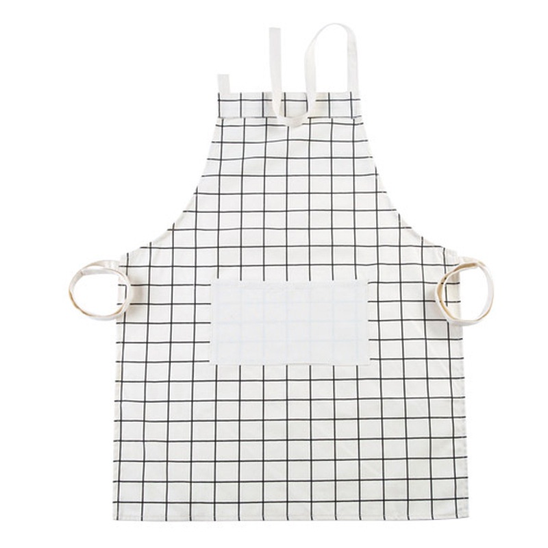 Tạp dề vải lanh cotton dày chống dầu đơn giản thời trang Hàn Quốc cho người lớn