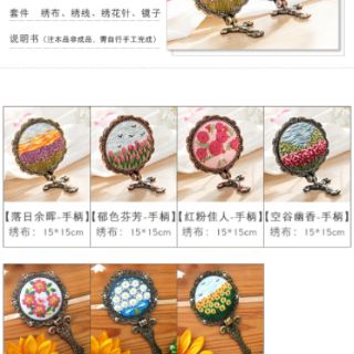 Set thêu gương tay cầm