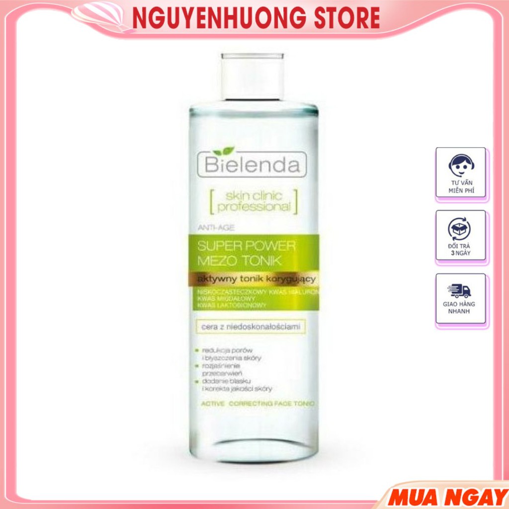 Toner Bielenda Xanh Lá Giảm Viêm,Giảm Thâm, Se Khít Lỗ Chân Lông Hiệu Quả  200ml  - NguyenHuong Store