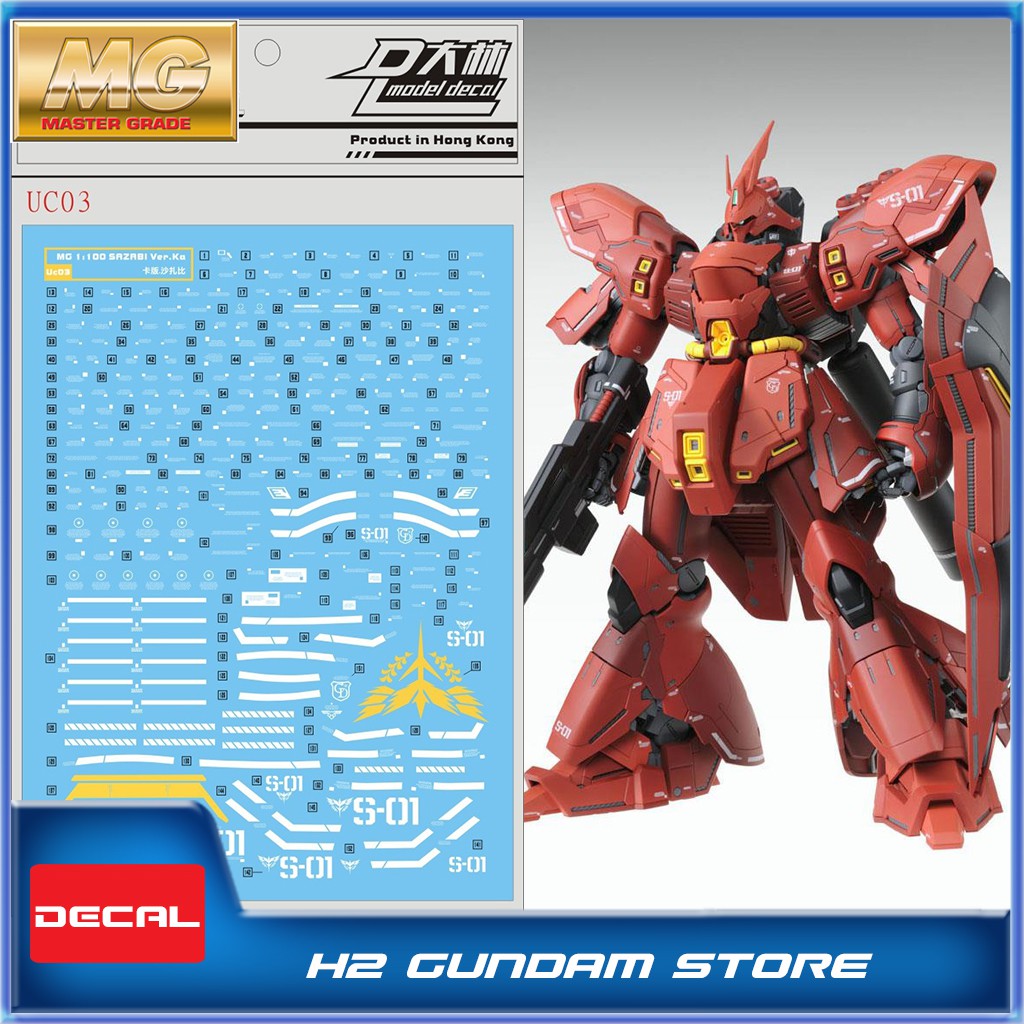 Decal nước cho mô hình MG 1/100 Sazabi Ver.Ka