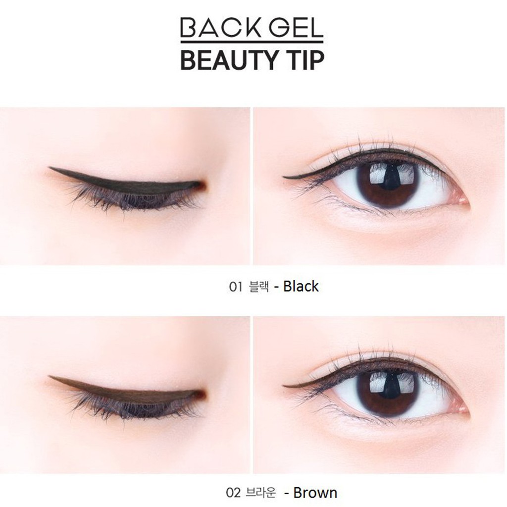 Kẻ Mắt Tony Moly Back Gel Eyeliner Long Brush 4g